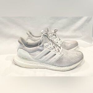 Adidas Ultra Boost Gray and White Running Shoes